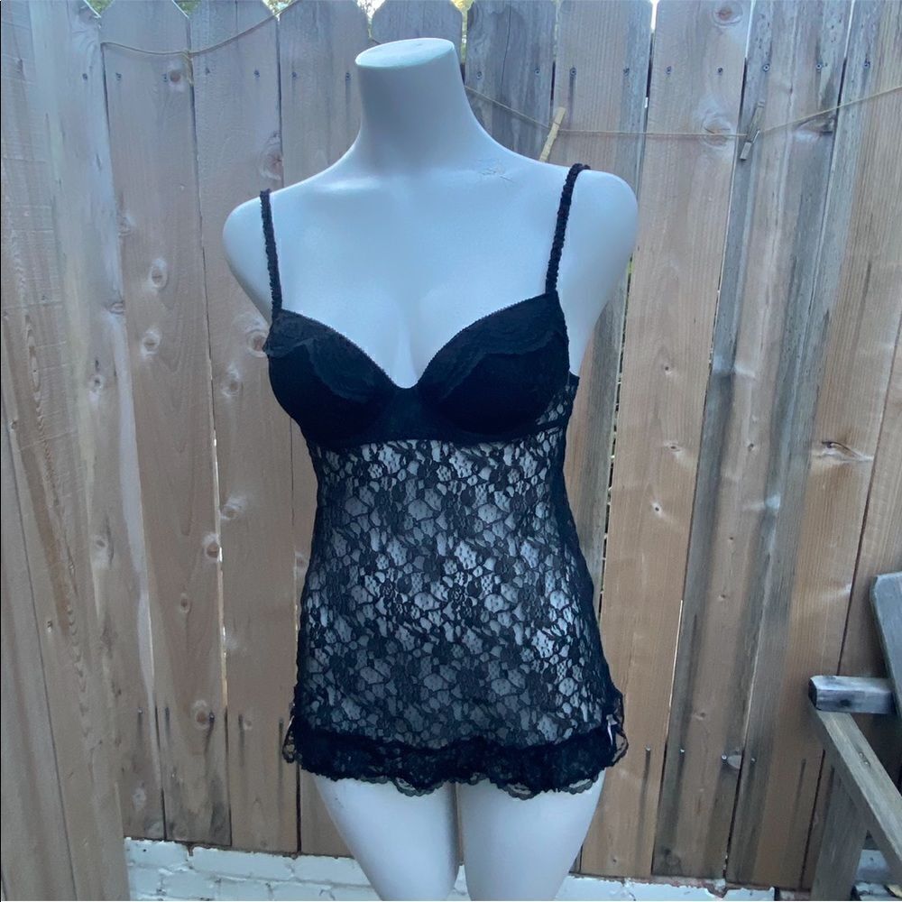 Victoria’s Secret black Lace Chemise Babydoll size 34C